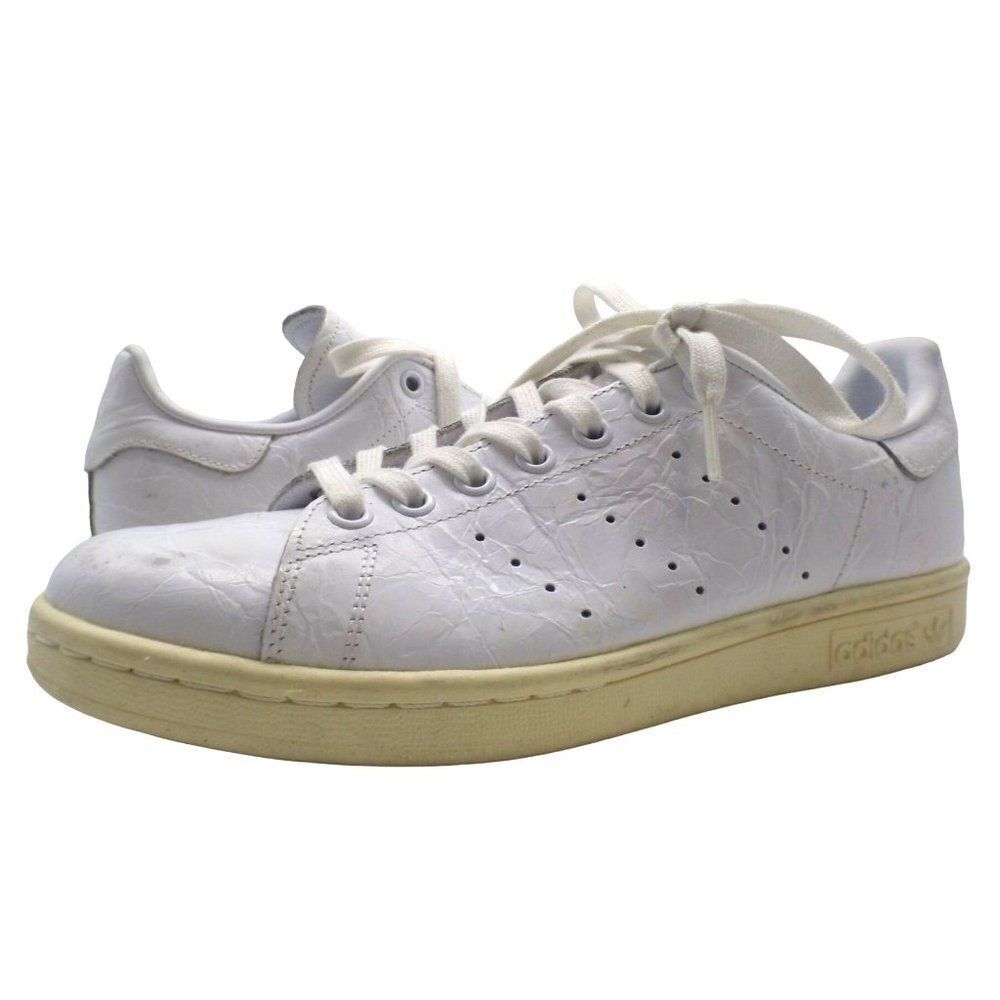 Adidas Men’s Stan Smith Textured Sneakers, White, 8.5